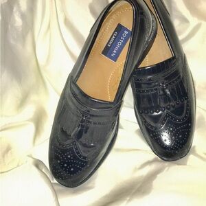 Bostonian Black Patent Leather Kiltie Loafers